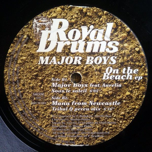 Manu From Newcastle / Major Boys : On The Beach EP (12", EP)