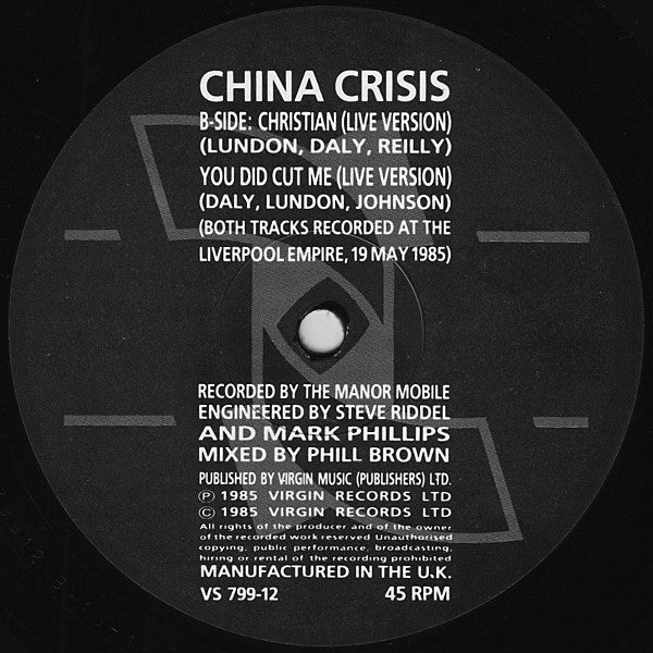 China Crisis : You Did Cut Me (12", Single, Jon)