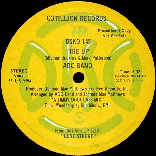 ADC Band : Fire Up / More & More Disco (12", Promo)