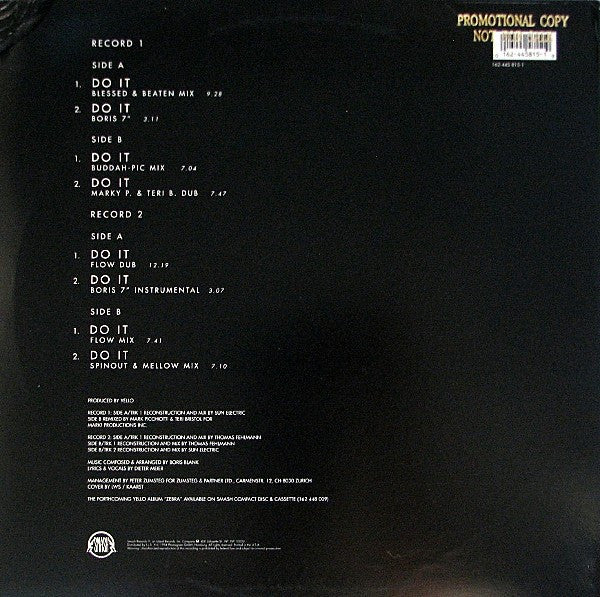 Yello : Do It (2x12", Single, Ltd, Promo)