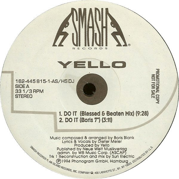 Yello : Do It (2x12", Single, Ltd, Promo)