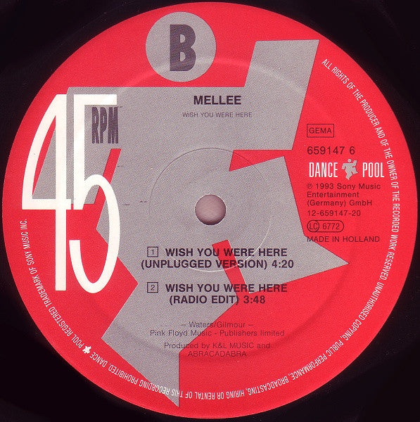Mellee : Wish You Were Here (12")
