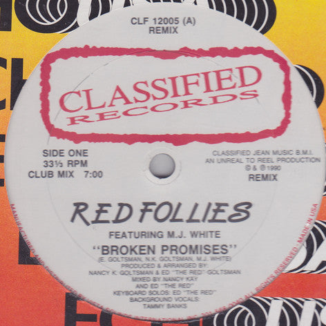 Red Follies Featuring MJ White : Broken Promises (Remix) (12")