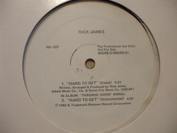 Jermaine Jackson With Special Guest Devo / Rick James : Let Me Tickle Your Fancy / Hard To Get (12", EP, Promo)