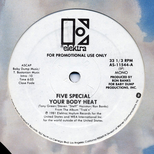 Five Special : Your Body Heat (12", Mono, Promo)