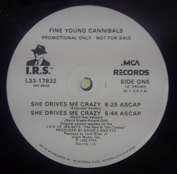 Fine Young Cannibals : She Drives Me Crazy (12", Promo)