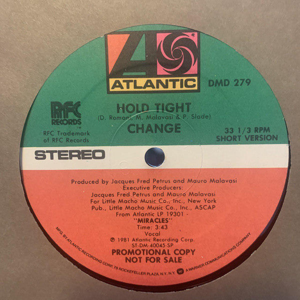 Change : Hold Tight (12", Promo, SP)