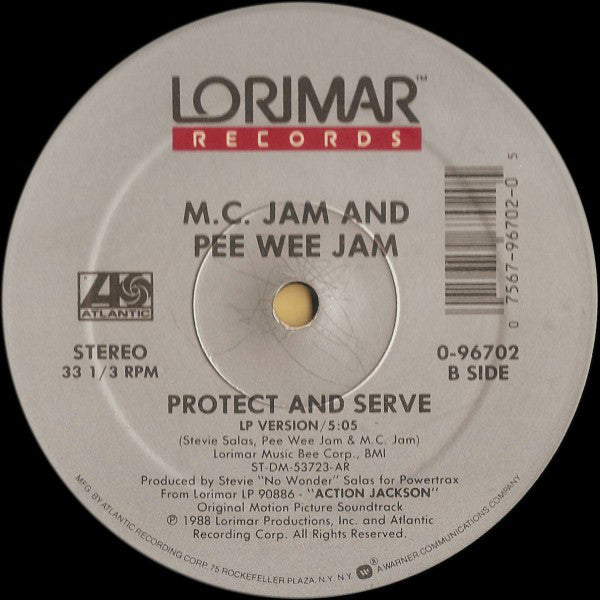 Vanity / M.C. Jam* And Pee Wee Jam : Undress (Extended Version) / Protect And Serve (12", Single)