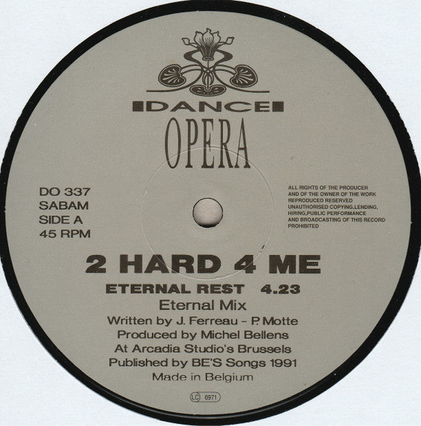 2 Hard 4 Me : Eternal Rest (12")