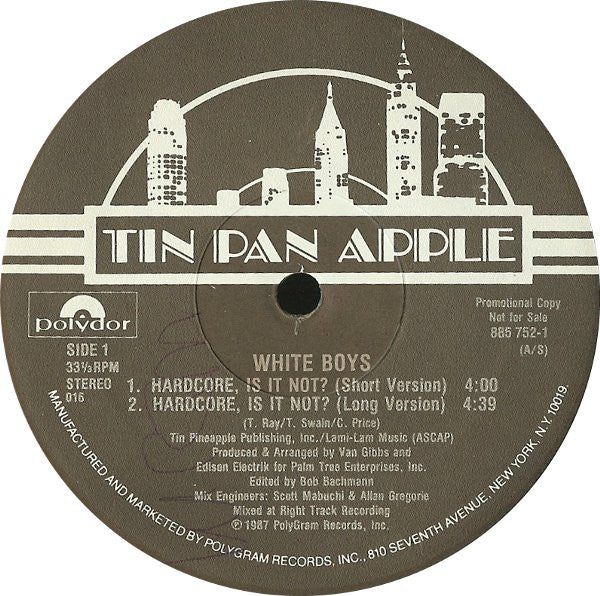White Boys : This Is Hardcore, Is It Not? (12", Promo)