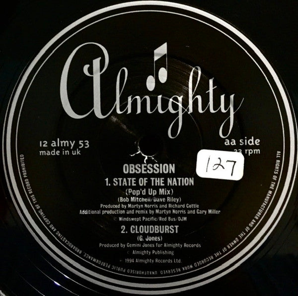 Obsession : Without You / State Of The Nation (12")