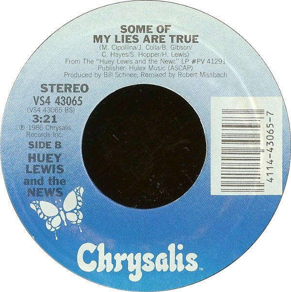 Huey Lewis And The News* : Hip To Be Square (7", Single, Styrene, Pit)