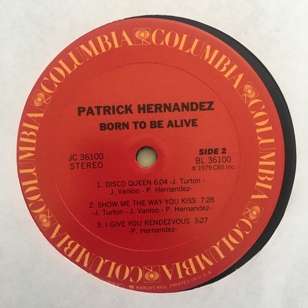 Patrick Hernandez : Born To Be Alive (LP, Album, San)