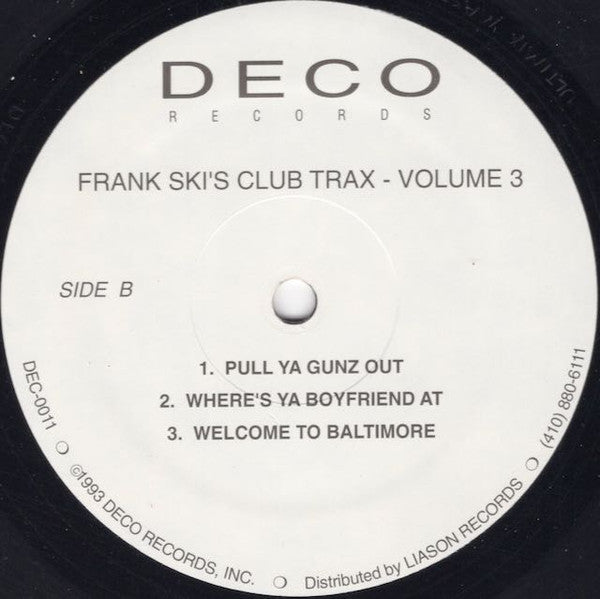 Frank Ski : Frank Ski's Club Trax - Volume 3 (12")