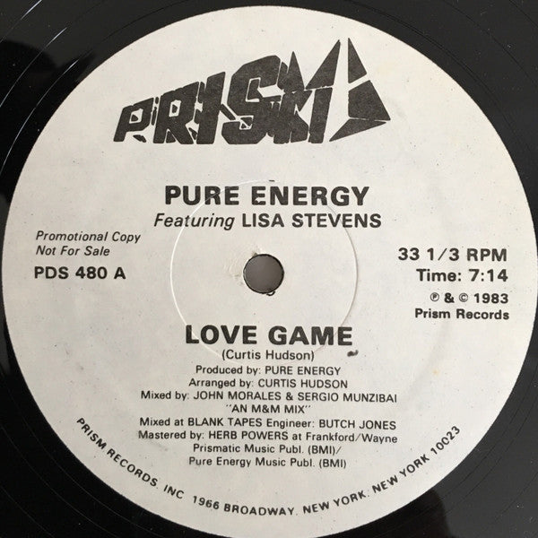 Pure Energy : Love Game (12", Promo)