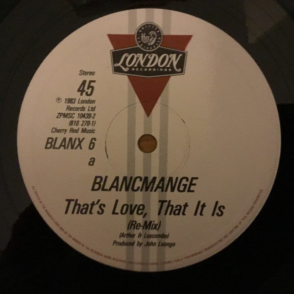 Blancmange : That's Love, That It Is (New Dance Mix Version) (12")