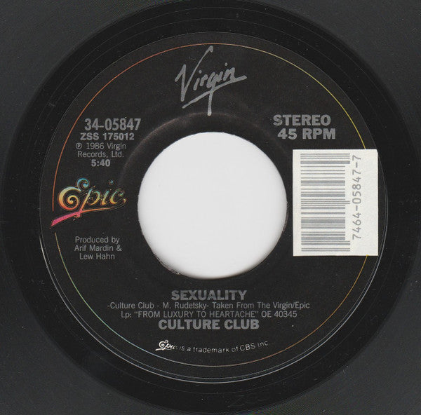 Culture Club : Move Away (7", Single)