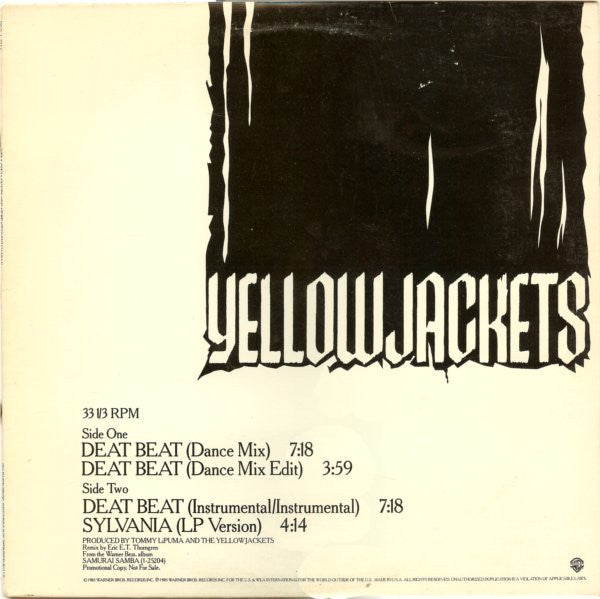Yellowjackets : Deat Beat (12", Promo)