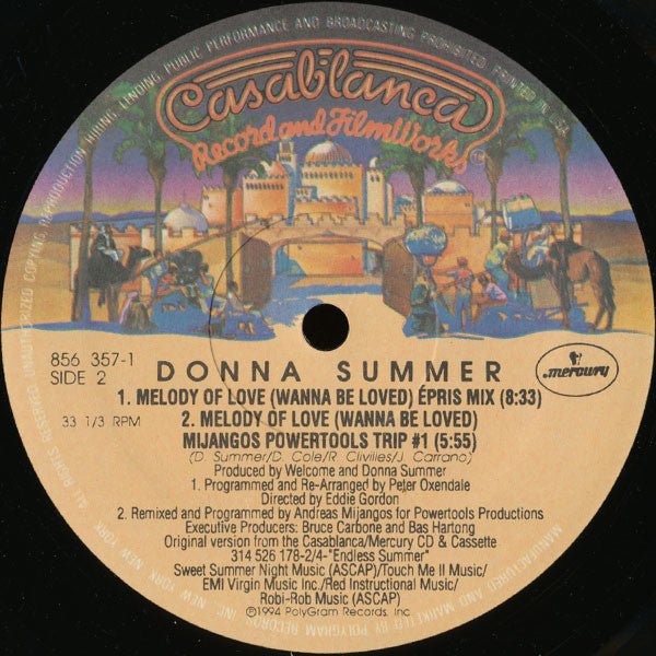 Donna Summer : Melody Of Love (Wanna Be Loved) (12", Single)