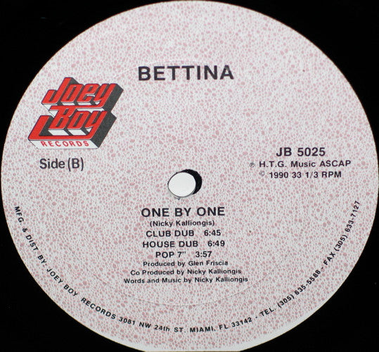Bettina : One By One (12", Single)