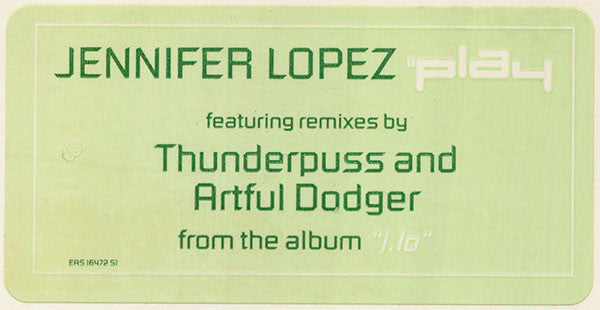 Jennifer Lopez : Play (12", Promo)