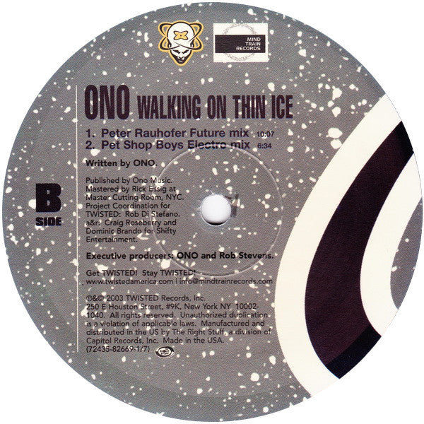 Ono* : Walking On Thin Ice (2x12")
