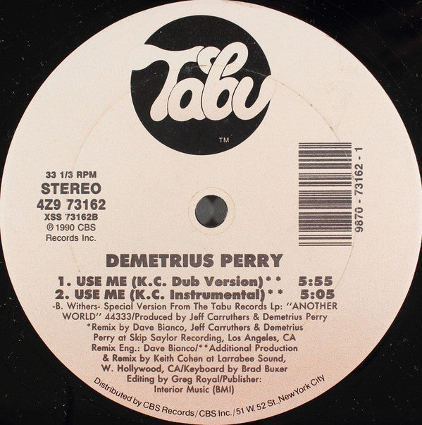 Demetrius Perry : Use Me (12")