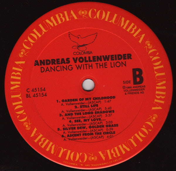 Andreas Vollenweider : Dancing With The Lion (LP, Album)