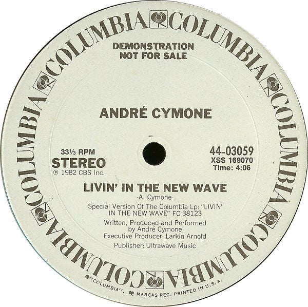 André Cymone : Livin' In The New Wave (12", Single, Promo)