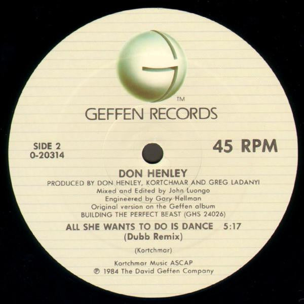 Don Henley : All She Wants To Do Is Dance (12", Maxi)