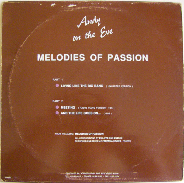 Andy On The Eve : Melodies Of Passion (12")