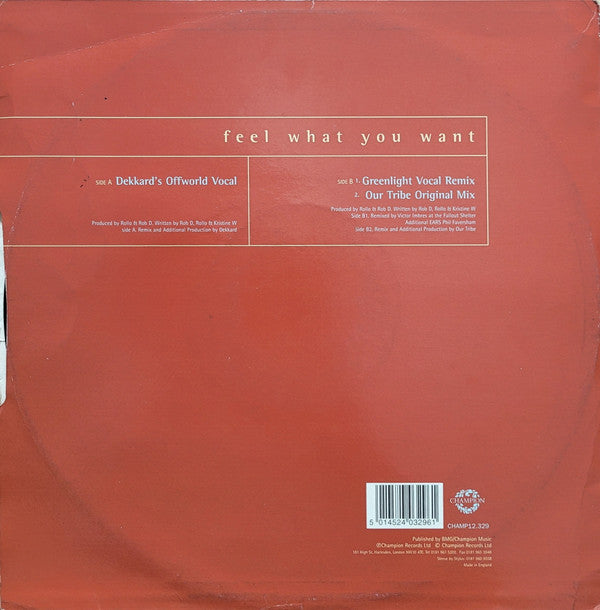 Kristine W : Feel What You Want (12")