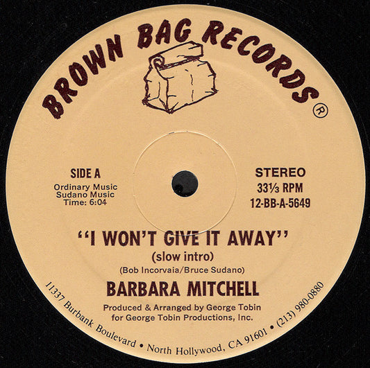 Barbara Mitchell : I Won't Give It Away (12", Single)