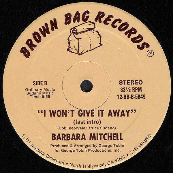 Barbara Mitchell : I Won't Give It Away (12", Single)