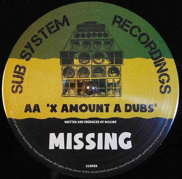 Missing (2) & Mr Time : Tings A Run / X Amount A Dub (10")