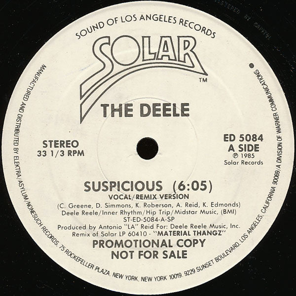 The Deele : Suspicious (12", Promo)