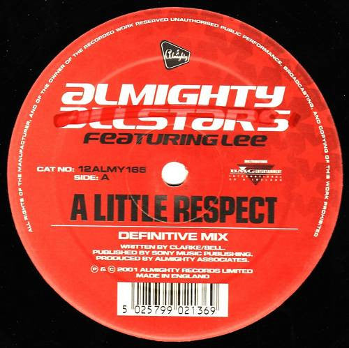 Almighty Allstars Featuring Lee (3) : A Little Respect (12")