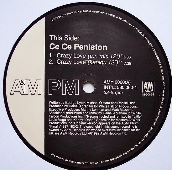 Ce Ce Peniston : Crazy Love (12")