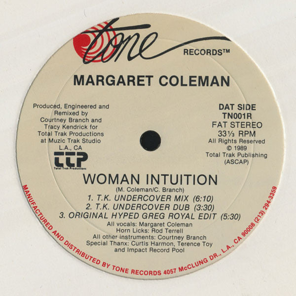 Margaret Coleman : Woman Intuition (12")