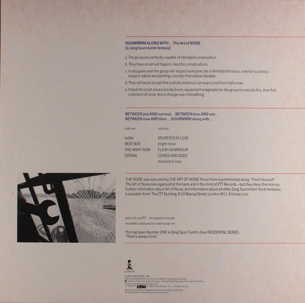 The Art Of Noise : Into Battle With The Art Of Noise (12", EP, Promo)