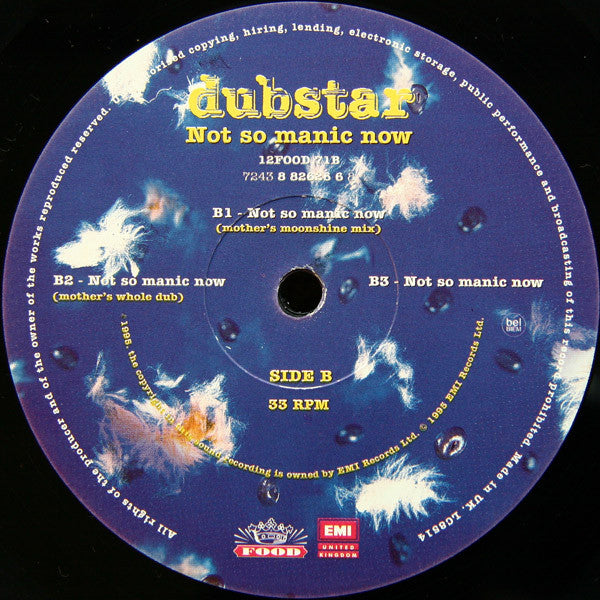 Dubstar (2) : Not So Manic Now (12", Single)