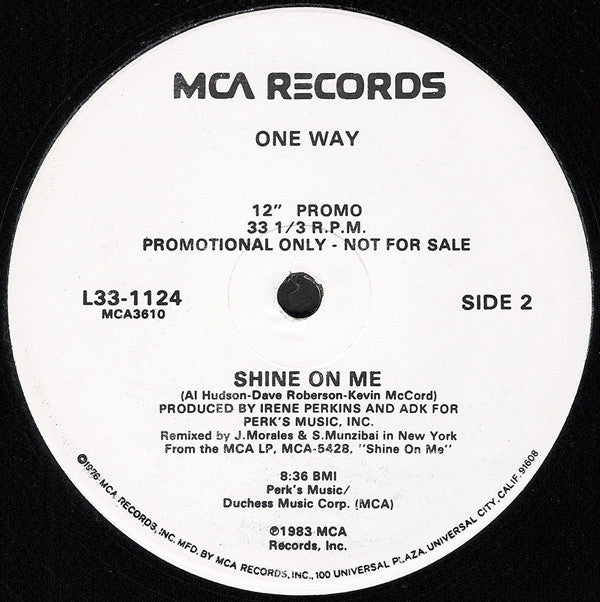 One Way : Shine On Me (12", Promo)