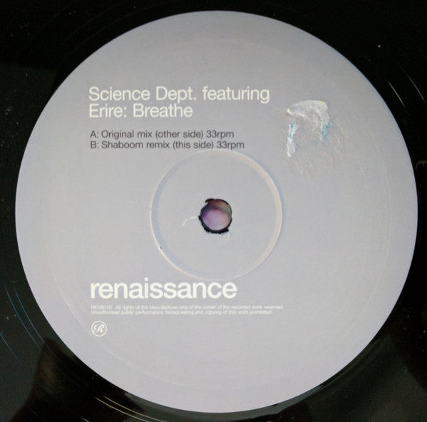 Science Dept.* Featuring Erire : Breathe (12")