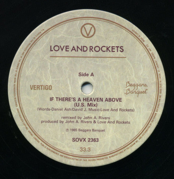 Love And Rockets : If There's A Heaven Above (12")