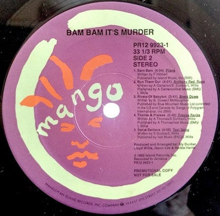 Various : Bam Bam It's Murder (LP, Comp, Promo)