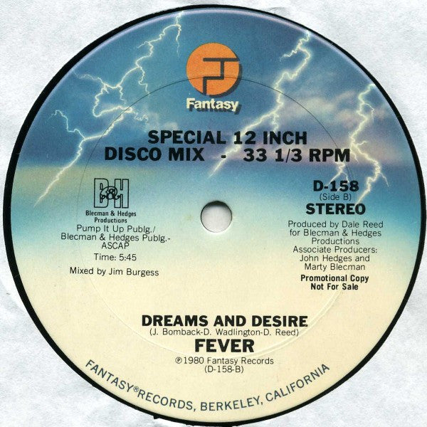 Fever (3) : The One Tonight / Dreams And Desire (12", Promo)