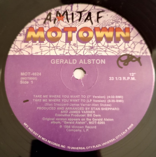 Gerald Alston : Take Me Where You Want To (12", Single)