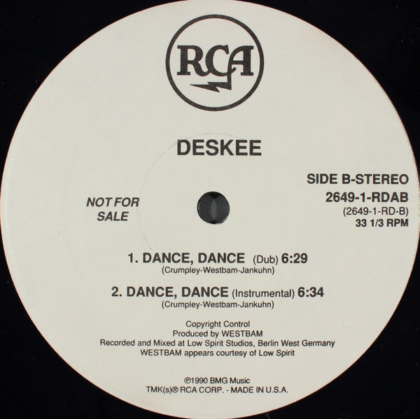 Deskee : Dance, Dance (12", Promo)