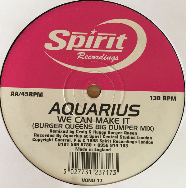 Aquarius (2) : We Can Make It (12")