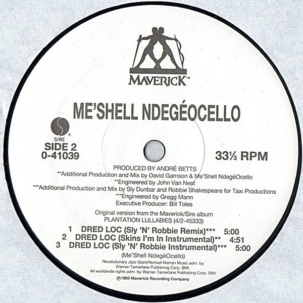 Me'Shell NdegéOcello : Dred Loc (12")